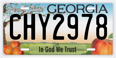GA license plate CHY2978