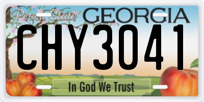 GA license plate CHY3041