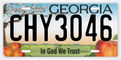 GA license plate CHY3046