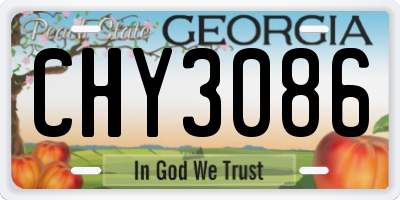 GA license plate CHY3086