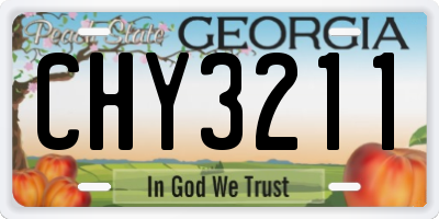 GA license plate CHY3211