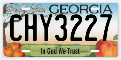 GA license plate CHY3227