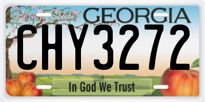 GA license plate CHY3272