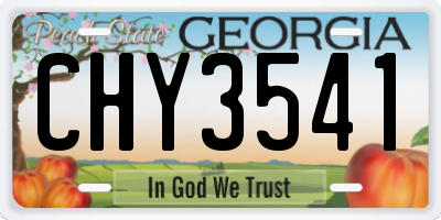 GA license plate CHY3541