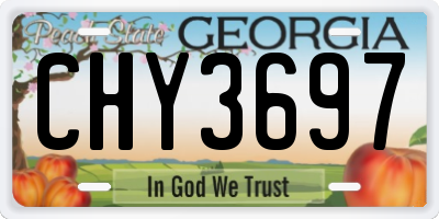 GA license plate CHY3697