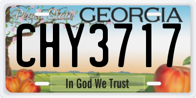 GA license plate CHY3717
