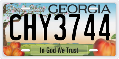 GA license plate CHY3744