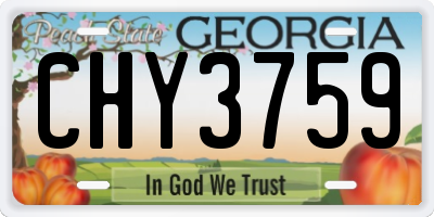 GA license plate CHY3759