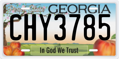 GA license plate CHY3785