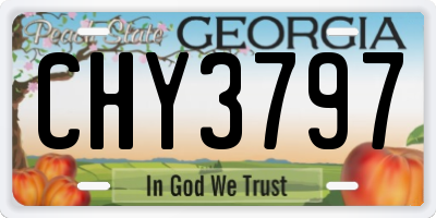 GA license plate CHY3797