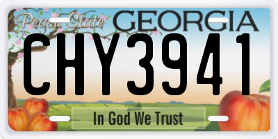 GA license plate CHY3941