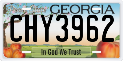 GA license plate CHY3962