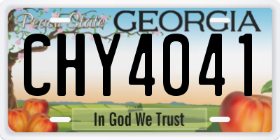 GA license plate CHY4041