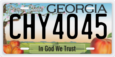 GA license plate CHY4045