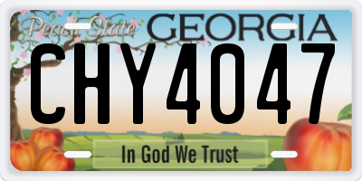 GA license plate CHY4047