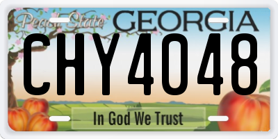 GA license plate CHY4048