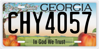 GA license plate CHY4057