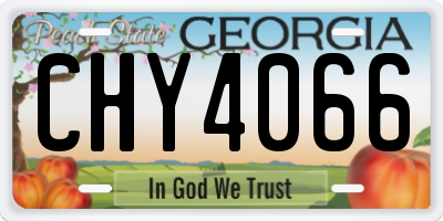 GA license plate CHY4066