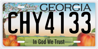 GA license plate CHY4133