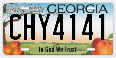 GA license plate CHY4141