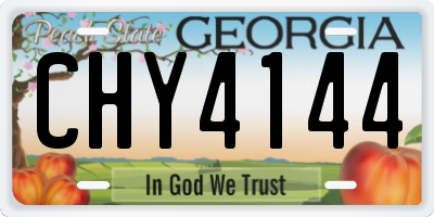 GA license plate CHY4144