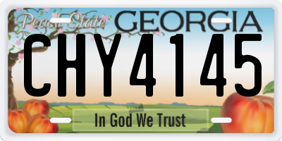 GA license plate CHY4145