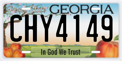 GA license plate CHY4149