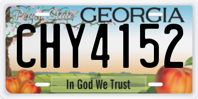 GA license plate CHY4152