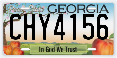 GA license plate CHY4156