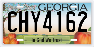 GA license plate CHY4162
