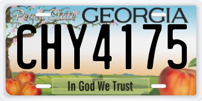 GA license plate CHY4175