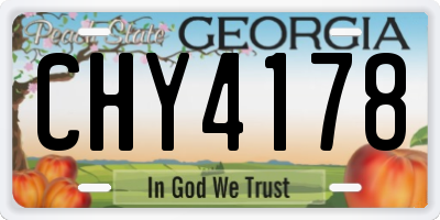 GA license plate CHY4178