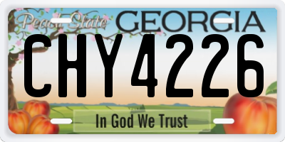 GA license plate CHY4226