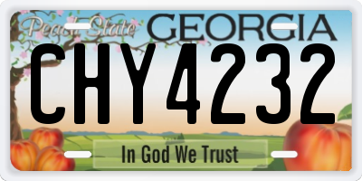 GA license plate CHY4232