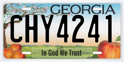 GA license plate CHY4241