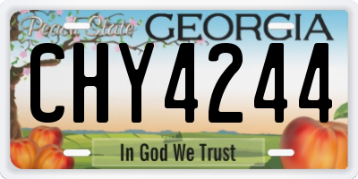 GA license plate CHY4244