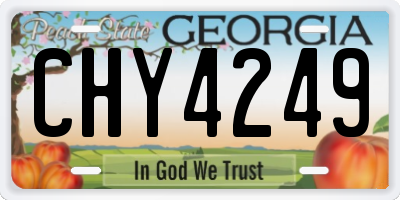 GA license plate CHY4249