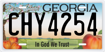 GA license plate CHY4254