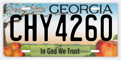 GA license plate CHY4260