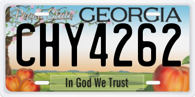 GA license plate CHY4262