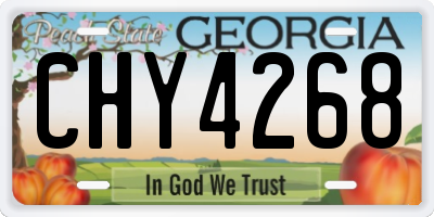 GA license plate CHY4268