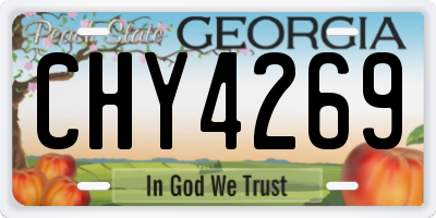 GA license plate CHY4269