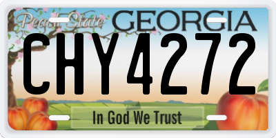 GA license plate CHY4272