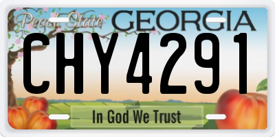 GA license plate CHY4291