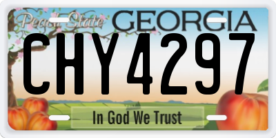 GA license plate CHY4297
