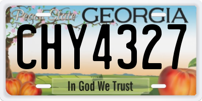 GA license plate CHY4327