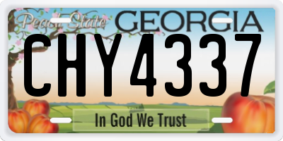 GA license plate CHY4337