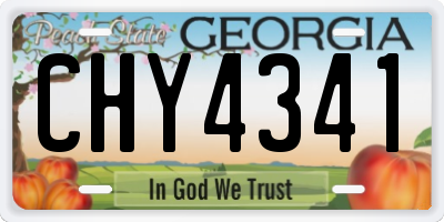 GA license plate CHY4341