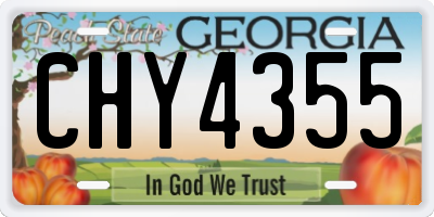 GA license plate CHY4355