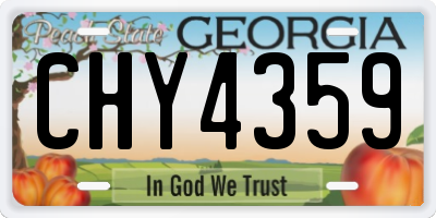 GA license plate CHY4359